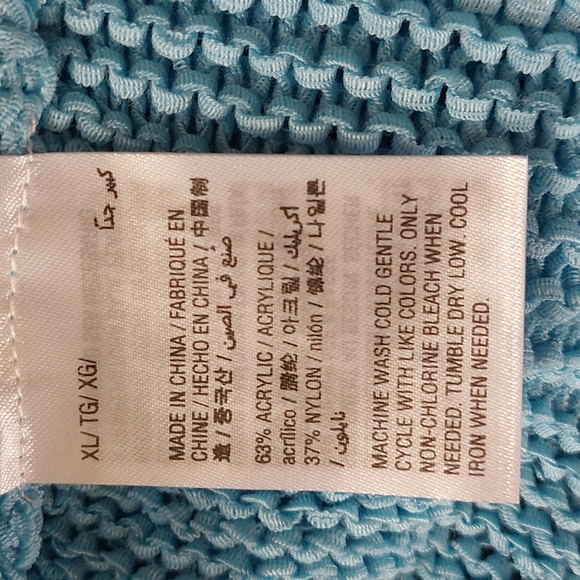 NEW STYLE & CO XL Sky Blue Pull Over Knit Women's Sweater NWT extra large - Picture 5 of 10